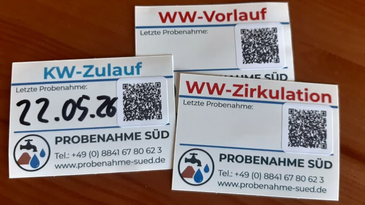 QR-Code-Sticker als digitale Objekt-ID im Legionellenmanagement